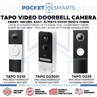 [Malaysia Set] TP-Link Tapo D235 | D230S1 | D210 Video Doorbell Camera (Built-In Battery | Support G