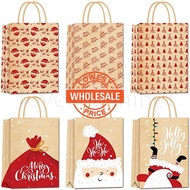 [ Wholesale ]Santa Sacks Xmas Tree Elk Christmas Packaging Bag/ Festival New Year Storage Bag/ Christmas New Year Candy Cookies Gift Tote Bag / Christmas Kraft Paper Gift Bags