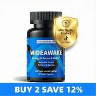 WonderBlueWideAwakeMilkThistleTumeric&TaurineCapsulesforVitalityEnergy60VeggieCapsulesUSAMadeFDA FGG
