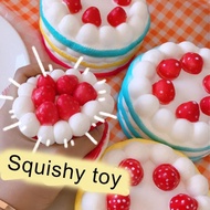 Squishy Slow Rebound Pinch Music Soft Simulation Cake Big Strawberry Model Toy Vent P3J5