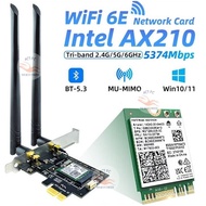 Wireless WIFI CARD with HEAT Sink intel AX210 / AX200 - High speed PC wifi card 5374 Mpbs - Wifi6 an