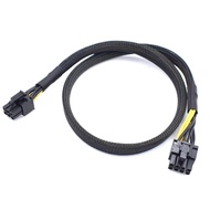 18AWG GPU PCIE PCI-Express 6Pin Male to 8Pin (6+2) Male Graphics Video Card Power Cable for BTC Ethe