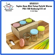 [Set 6pcs] Toples Kaca Mini Tutup Palstik Warna PDJ-100 Kedaung 125 ml