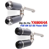 Motorcycle Exhaust Pipe Middle Section Suitable for FZ-6N FZ-6S FZ6 FZ6S FZ6N