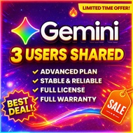 Gemini AI Advanced Plan | Akaun Premium Shared 3 Users | Full License & Warranty