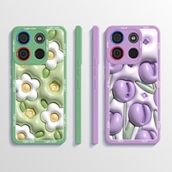 Casing Itel A60 A60s A662LM Fashion Flower Pattern Shockproof Soft Jelly Phone Case ItelA60 A 60 A 6