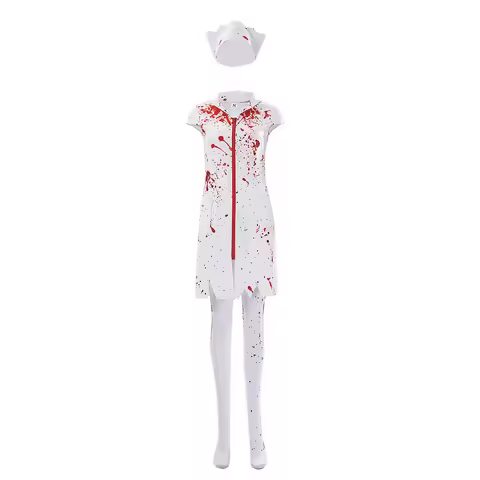 Halloween Doctor Nurse Costumes Women Bloody Zombie Nurse Costume For Woman Female Horrible Bloody Z