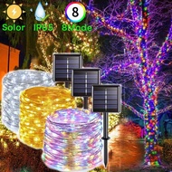 300LED Solar Light Outdoor Waterproof With 8 Modes Fairy String Lights Christmas Wedding Decoration 