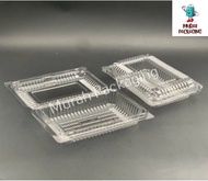 BENXON L02H Kuih Container with Lock (50pcs±) Disposable Plastic Clear Bakery Container/Bekas Kuih/2