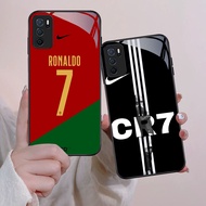 YA-8 CR7-Roaldo HD Softcase Glossy Glass for OPPO A16 A16S A54S A95 A74 F19 F19S Reno 6 Lite
