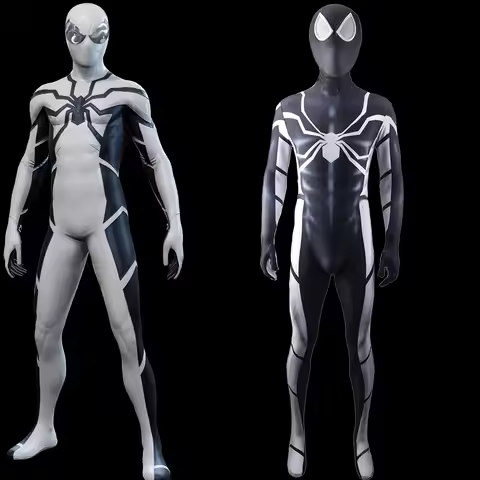 PS4 Future Foundation Spiderman Costume Cosplay 3D Printed Spandex Superhero Zentai Suits Bodysuit S