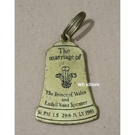 GANTUNGAN Memorabilia Keychain The Marriage of Prince of Wales and Lady DIANA
