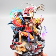 One Piece Anime Figure 22cm Luffy Kidd Law 3 Captains Pvc Figurine Yonko Gk Model Statue Collection Decoration Toys Kids Gifts