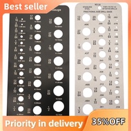 Drill Bit Gauge Fractional Drill Bit Size Gauge,29-Holes Metric Size Drill Bit Gauge for 1/16 Inch t