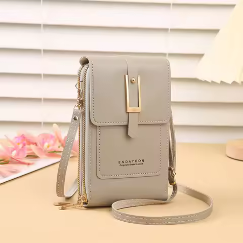New transparent touchscreen phone bag trend simple crossbody small bag phone women's bag change bag