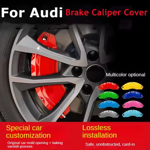 For Audi Car Brake Caliper Cover Aluminum Front Rear Fit RS SQ A1 A2 A3 A4 A5 A6 A7 A8 Q1 Q2 Q3 Q4 Q