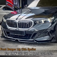 Car Front Bumper Lip Chin Spoiler Cap for BMW G60 G61 M Sport 2023 2024 Ftont Bumper Canard Spoiler 