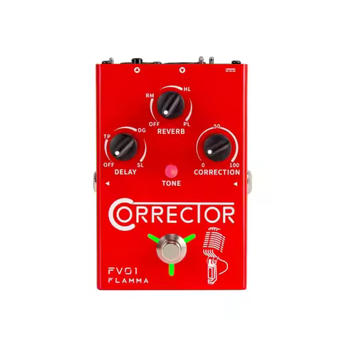 FLAMMA FV01 Vocal Effects Processor: Pitch Correction with Delay & Reverb – Compact Stompbox Compati