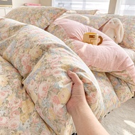 akemi bedsheet fluffy bedsheet set bedsheet with comforter 2025 New Style Pure Cotton Bed Four-Piece