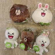 line friends keychain (minidoll) brown&friends