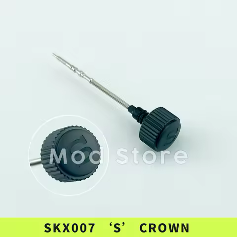 NEW Arrival SKX007 Matte Black Crown Engraved Signed 'S' Mod Parts 2 Gaskets For NH35/36 NE15 7S26 4