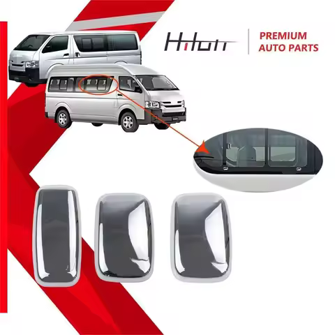 Set of Side Glass Button Chrome Cover For Toyota Hiace KDH200 2005-2013