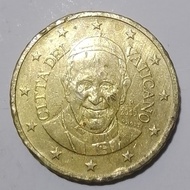 Koleksi Uang Koin Vatican/Vatikan 50 Cent Euro Tahun 2015 Langka