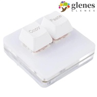 GLENES Copy Paste Keypad, Acrylic Keypad Custom Mini 2 Key Keypad, Hot Swap Illumination Mini Type-c