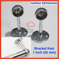 [Terlaris] Bracket Kaki Bulat 1 inch / Braket Pipa Gantungan Gantung