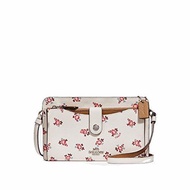 NEW AUTHENTIC COACH LEATHER SMALL POP UP CROSSBODY CLUTCH BAG (Floral Chalk)
