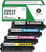 CS431 CX431 CX331 CS331 Toner Cartridges High Yield Compatible with Lexmark 20N10K0 20N10C0 20N10M0 