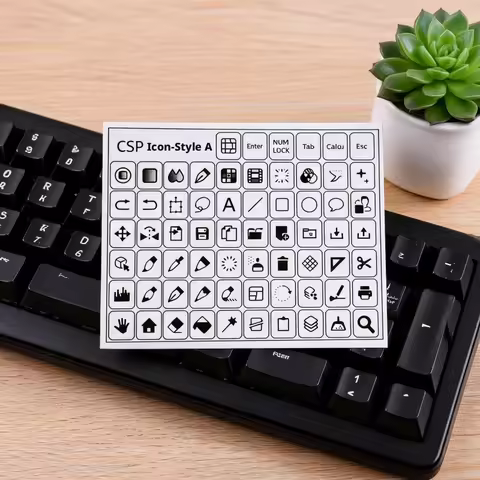 CSP Paint Shortcut Icon Keyboard Sticker Customized Clip Studio Paint ipad Customized Keyboard Stick