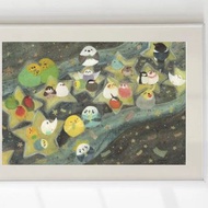 A4藝術海報當你的願望成真時，日本長尾山雀，虎皮鸚鵡，長尾小鸚鵡，雀，野鳥，麻雀，玄鳳鸚鵡，翠鳥