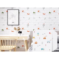 70X77cm 3D Brick Form Wallpaper Wall Stickers PE Foam Waterproof Cartoon Self Adhesive Wallpaper DIY