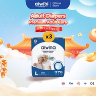 [Bundle of 3] Aiwina Adult Premium Diapers Lampin Dewasa 10's