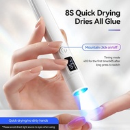 1 Piece Set Pink Screen Display Handheld Manicure Ultraviolet Lamp, U 3QU4 for Gel Nails, Mini Nail 