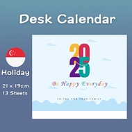 【SG Instock】2025 Singapore Public Holiday Desk Calendar Singapore Calendar