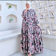 Ilmaku-Sahla dress by ammara-premium rayon dress-women's gamis-patterned gamis-premium rayon gamis