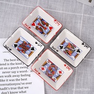 ZZCeramic Poker Ashtray Creative Personality Simplicity Ashtray Home Living Room European Style Desk Ashtray Decoratio