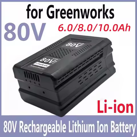 For Greenworks 80V 6.0 Battery, for Greenworks 80Volt Collection Cordless Power Tools rechargeable B
