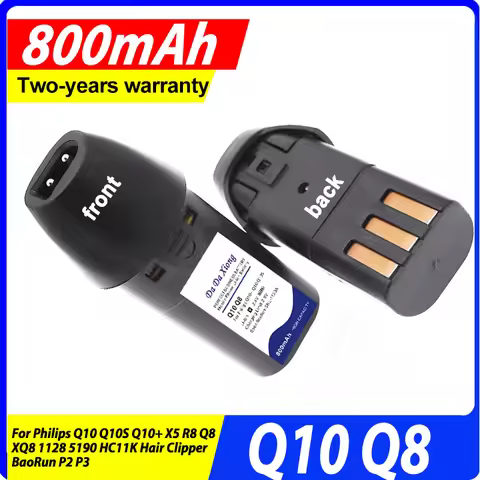 DaDaXiong 800mAh for Philips Q10 Q10S Q10+ X5 R8 Q8 XQ8 1128 5190 HC11K Hair Clipper BaoRun P2 P3 Ba