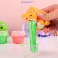 AHOUR1 Unicorn Fidget Toys, Clear Slime Soft Vomitive Bear Squeeze Toy, Clear Crystal Clay Cartoon Cute Koala Squeeze Sensory Toys Kids