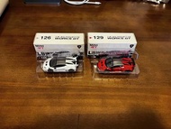 MINI GT 129, 126 | LB★WORKS Lamborghini Huracán GT | Rosso Mars, White | red minigt lbwk 1:64 1/64
