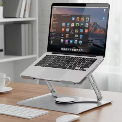 360 ° Rotatable Cooling Fan Laptop Bracket Foldable Adjustable Notebook Cooler Base Stand Cooling Po