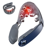 SKG Foldable Neck Massager with Heat, Cordless Deep Tissue Vibration Massager for Pain Relief, Porta