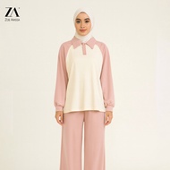 ZOE ARISAH Haruka Airport Outfit Blouse Set Seluar Suit Baju Pants Polo T Knitshirt Wanita Activewea