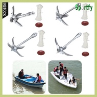 [lzdxwcke1] Foldable Grapnel Anchor Buoy Ball with 20M Rope, Foldable Kayak Anchor Claw for Boats Raft Fishing Rowing Boards