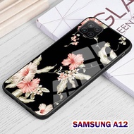 Softcase Glass Kaca Samsung A12 - Casing Hp - Samsung A12 - B55 - Pelindung hp-Case Handphone - Case Soft Glass Kaca