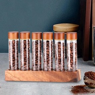 CCEarth Coffee Bean หลอดทดลอง Coffee Bean ท่อเก็บสำหรับเคาน์เตอร์ห้องครัวบาร์