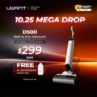 Uwant D500 Cordless Wet Dry Vacuum Cleaner | 65°C Hot Air Dry | 180° Lie Flat | All-in-One Water Tan